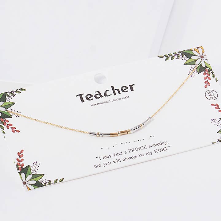 Fashion City - Wholesale Link & Chain Necklace - Positivity Morse Code Necklace14