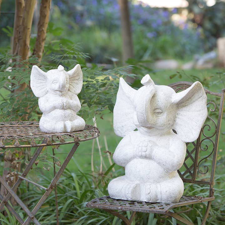 Meditating Elephants for wholesale by Garden Age Supply