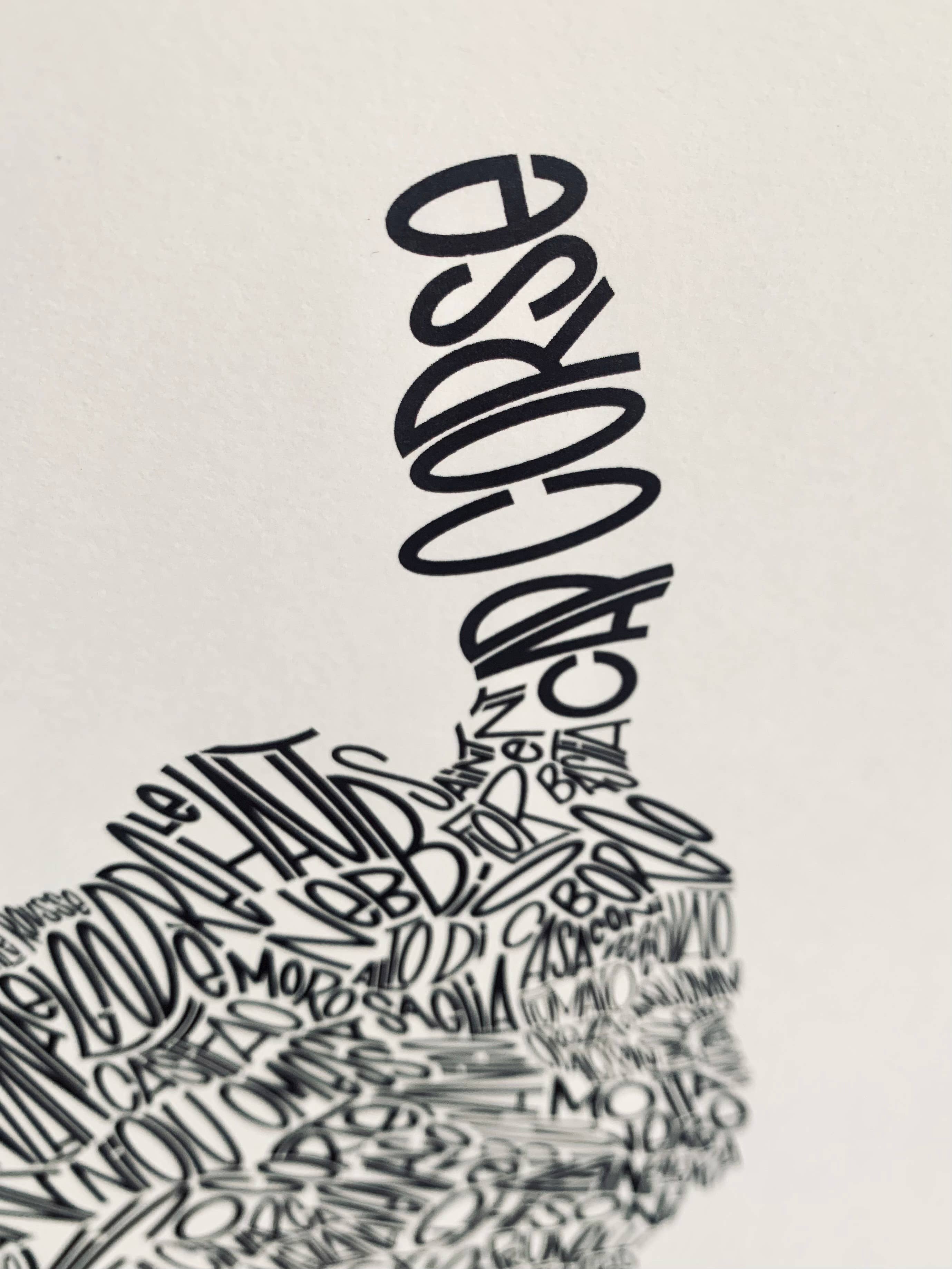 Les Petits Plans - Venta al por mayor Pósteres - Póster de Córcega con nombres de ciudades y regiones7