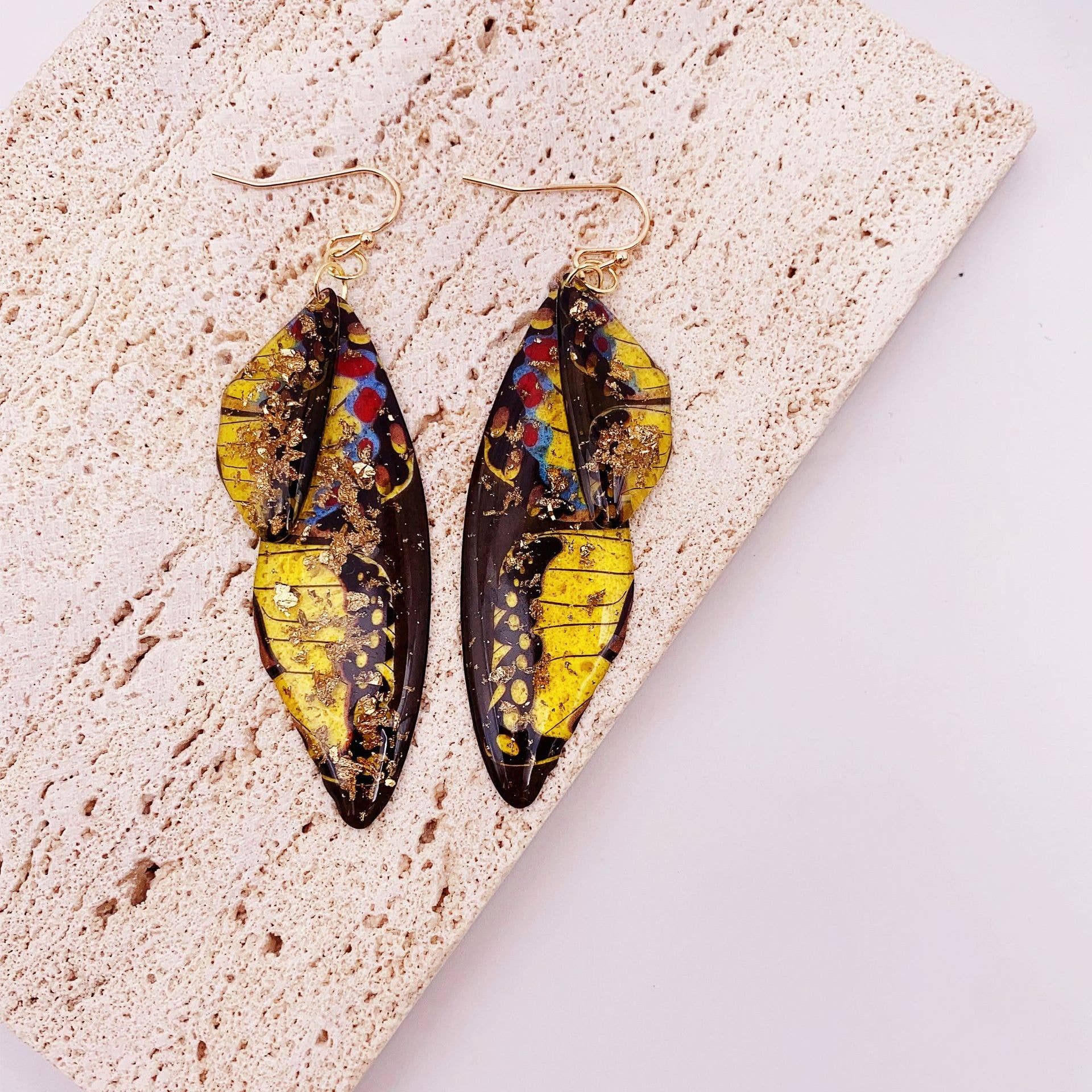 Mio Queena – wholesale Dangle earrings – Gradient Cicada Wings Butterfly Wings Earrings17