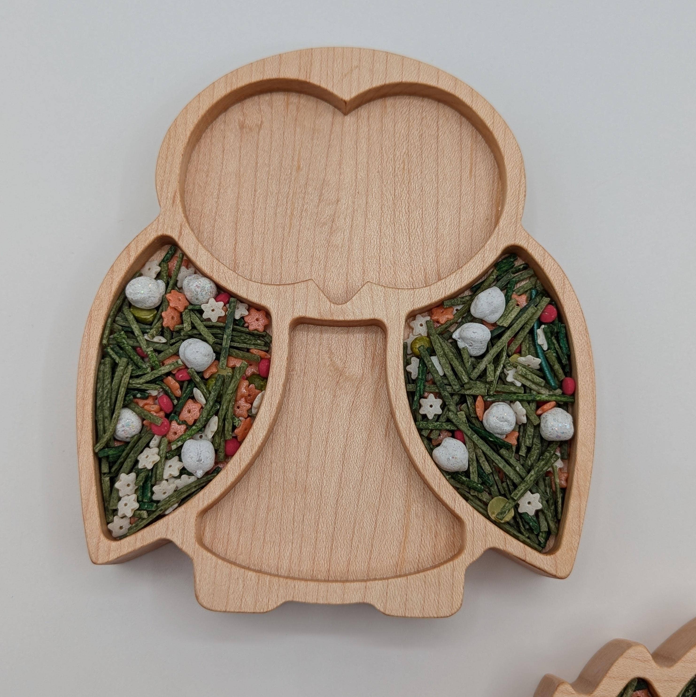 Carved Together Co – Brinquedo de madeira - Crianças por atacado – Tabuleiro Sensorial Mini Esquilo3