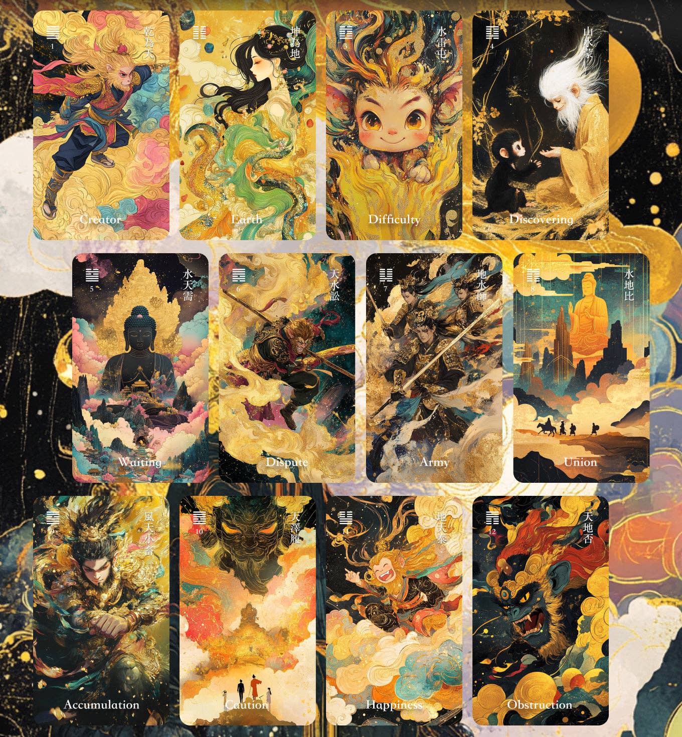 Vermilion Collection - Wholesale Tarot Cards - I-Ching Oracle Wukong Edition10