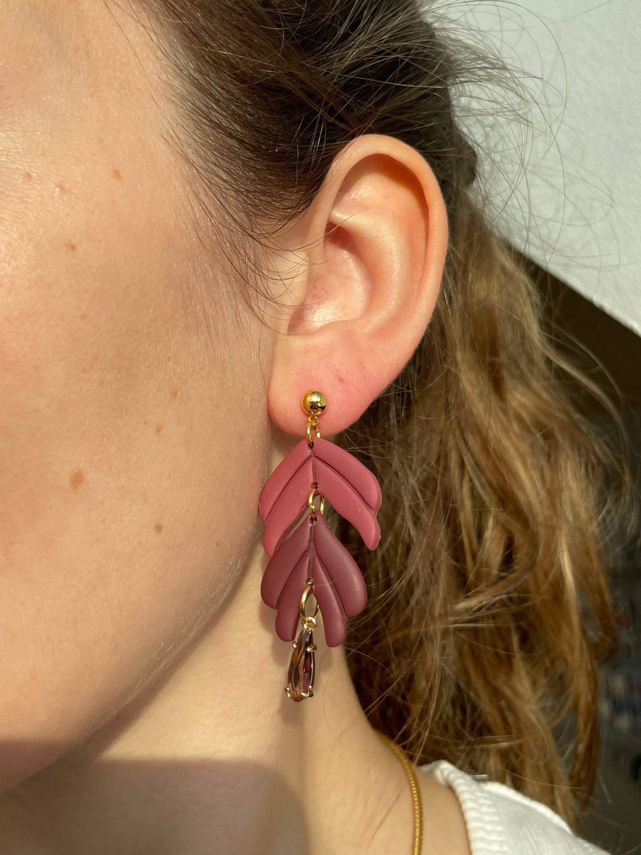 Mildstormcrafts – Großhandel Ohrhänger – Polymerclay Earrings | Leichte Ohrringe | Tria Drop8