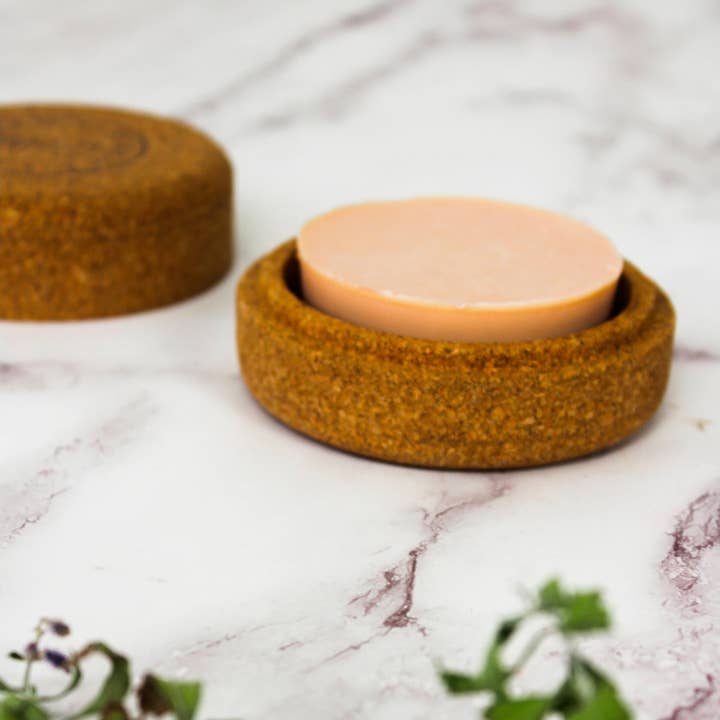 Scatola rotonda in sughero per sapone per la vendita all'ingrosso da parte di Omeide