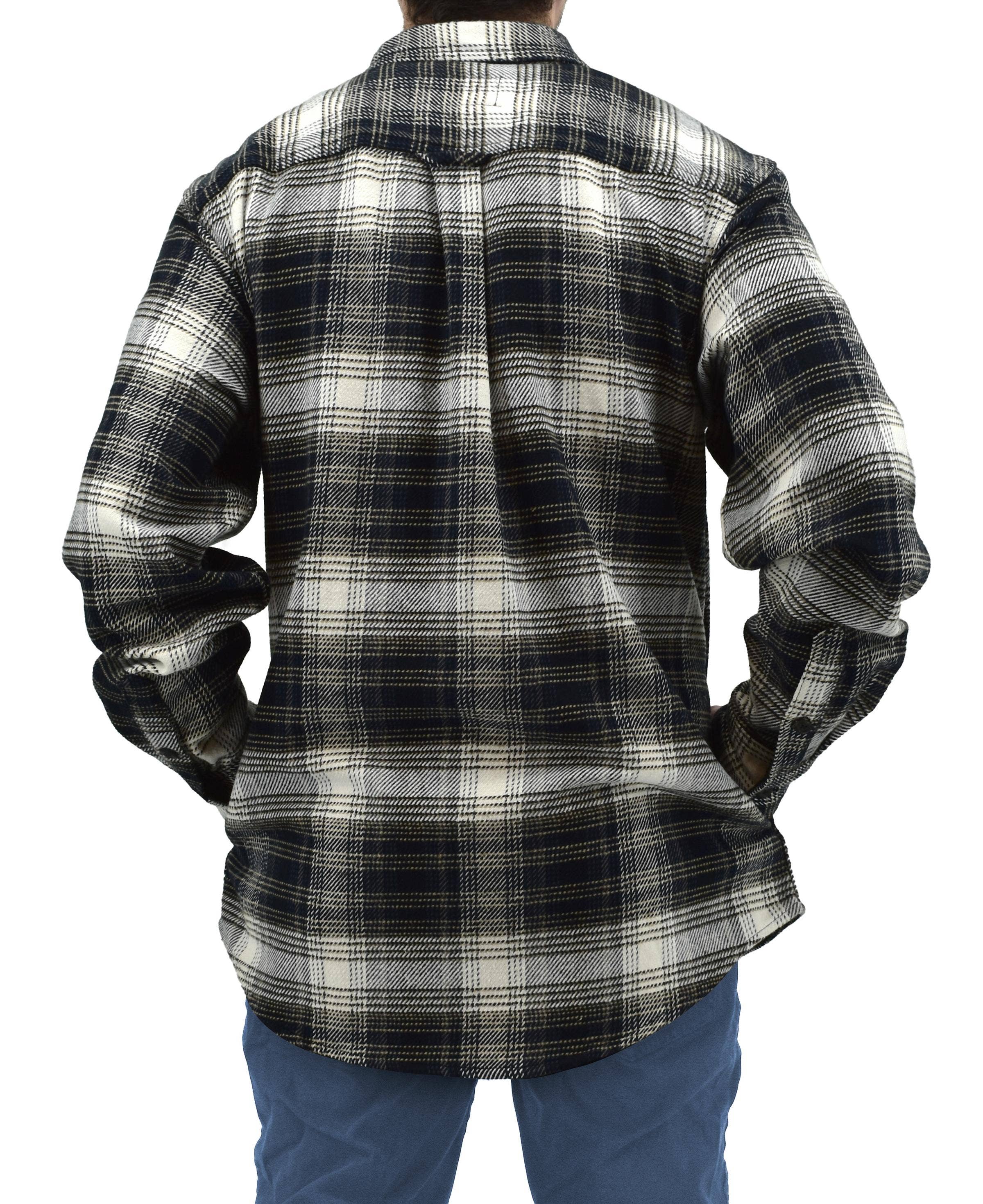 I-Wear Brands - Vente Chemise à col boutonné – homme - Veste-chemise en flanelle pour homme 100 % coton3