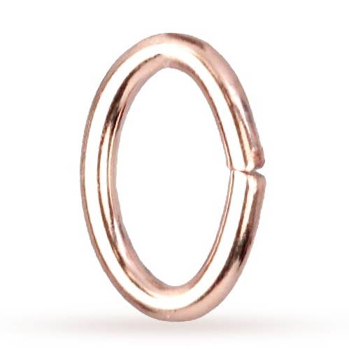 14Kt Rose Gold Filled 22ga Closed 5.3x3.5 Oval Jump Rings - 50pcs/pack for wholesale by Plazko