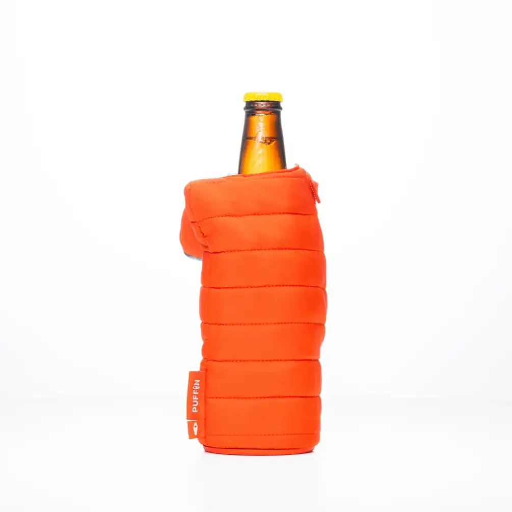 Puffin Drinkwear - Wholesale Drink Huggers & Koozies - *ON SALE* Bottle Cooler - The OG - Puffin Red & Crater Blue7