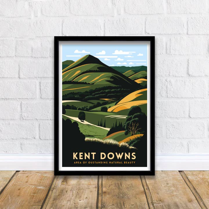 InkNPrintz – wholesale Art print – Kent Downs Travel Poster Kent5