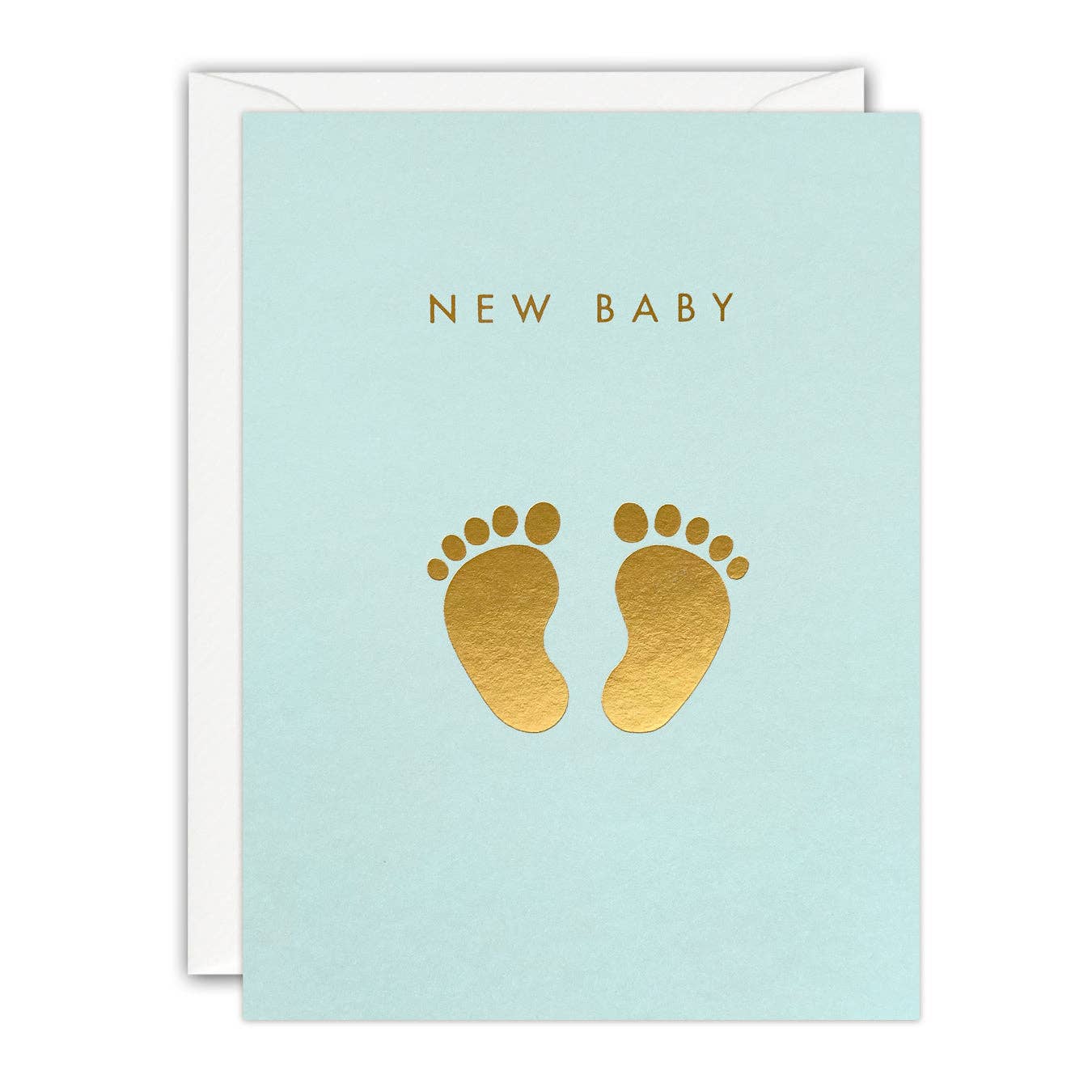 James Ellis – wholesale Baby card – Blue Feet Mini New Baby Card - Minnows0