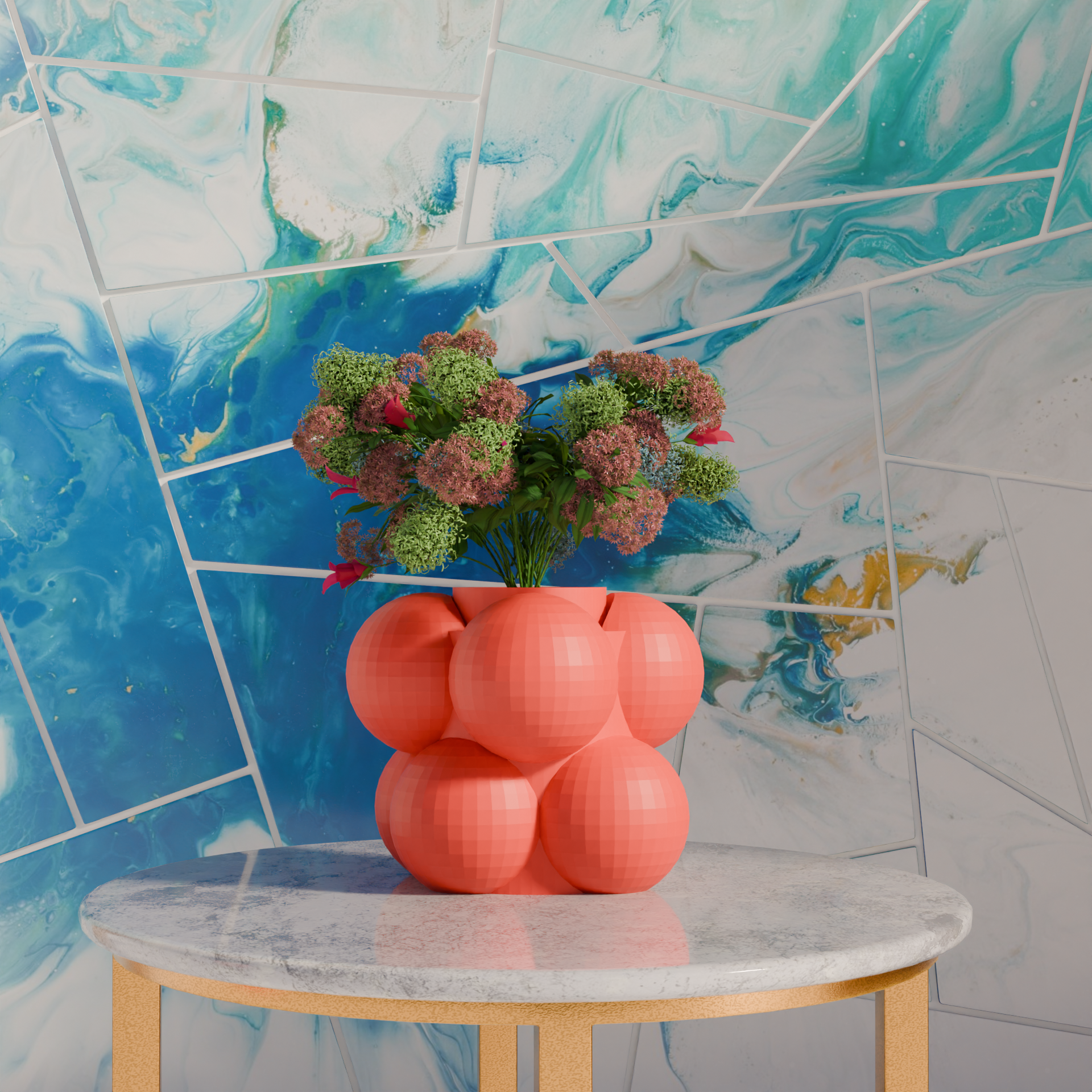 Fiastra Design - Vente Vases - Vase Portofino rouge vif Fiastra Design2