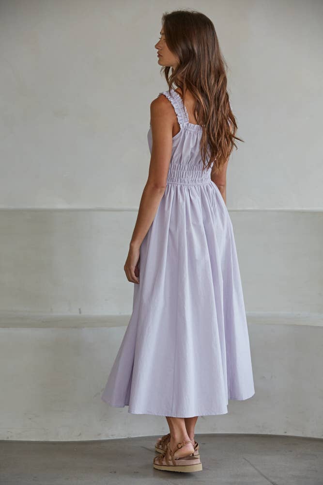 By Together - Wholesale Jurk - Dames - L7988 | Geweven Katoen Nylon Sweetheart Hals Mouwloze Jurk8