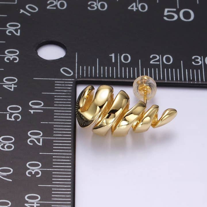 Aim Eternal - Wholesale Dangle Earrings - 14K Gold Filled 20mm Multiple Open Band Teardrop Stud Earrings | AE1832