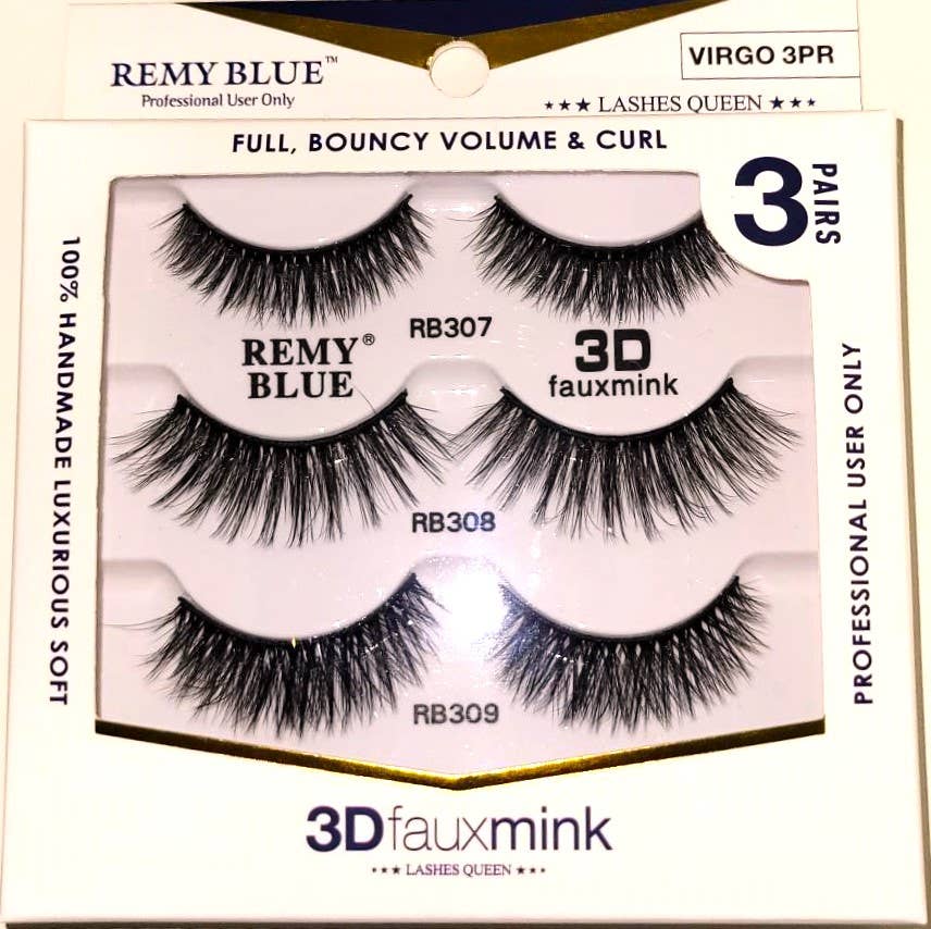 AEsthetic - Wholesale False/Fake Eyelashes - REMY BLUE 3D FAUX MINK EYELASHES (SERIES 3)6