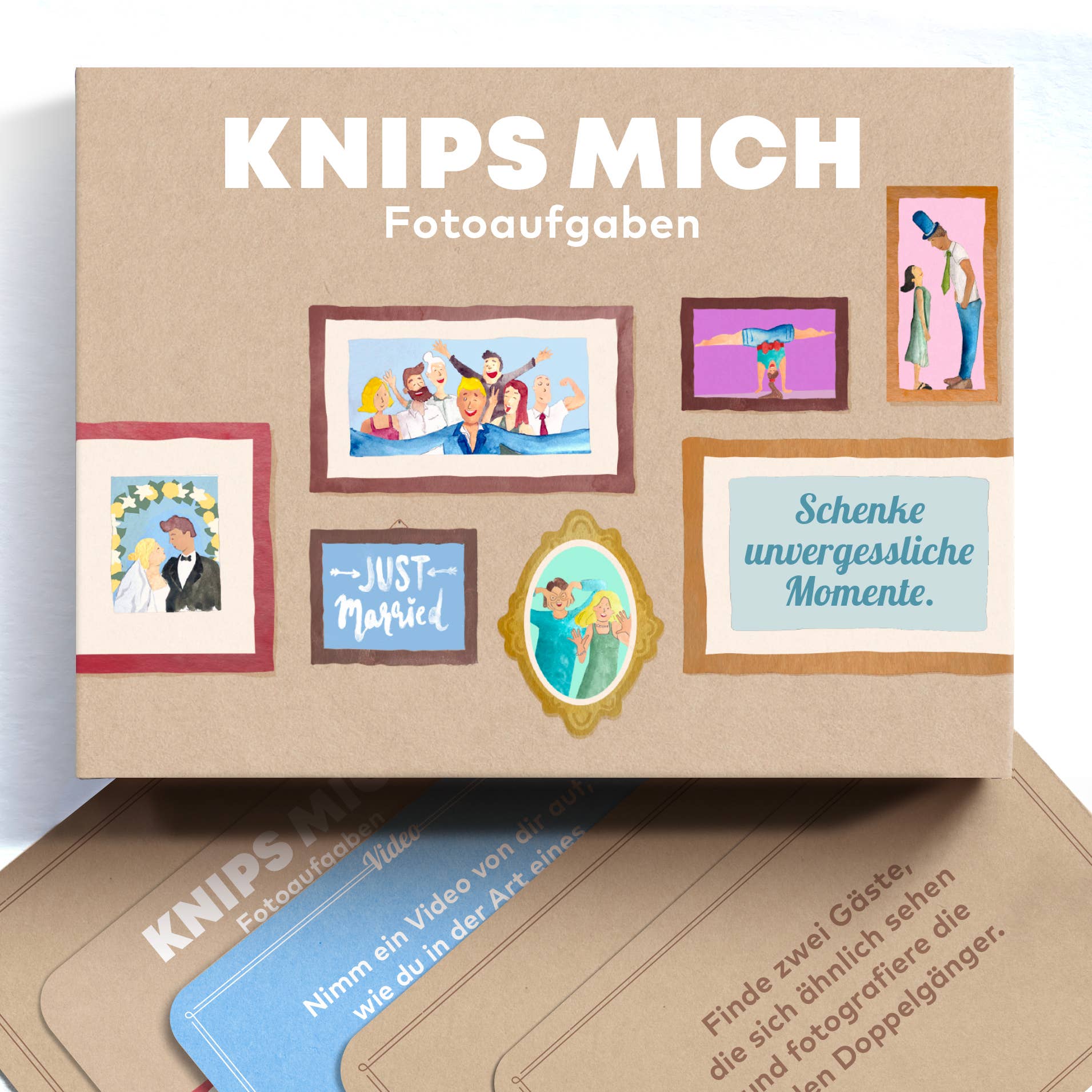 Chaoskarten Partyspiele - Venta al por mayor Juegos de cartas - KNIPS MICH: juego de bodas con tareas fotográficas0