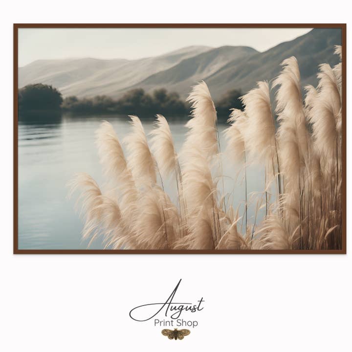 Pampas Grass by the Lake for wholesale by August Print Shop