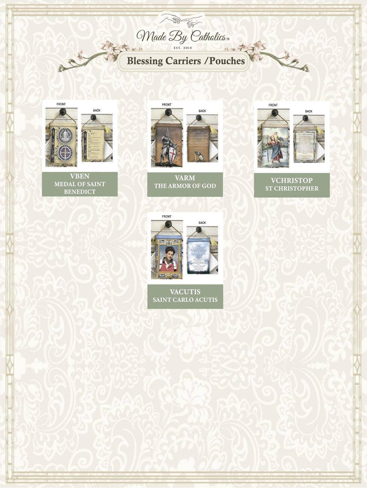 Made By Catholics - Wholesale Religious Card - CARMELITE BROWN SCAPULAR Velvet Blessing Carrier, Hd Image9