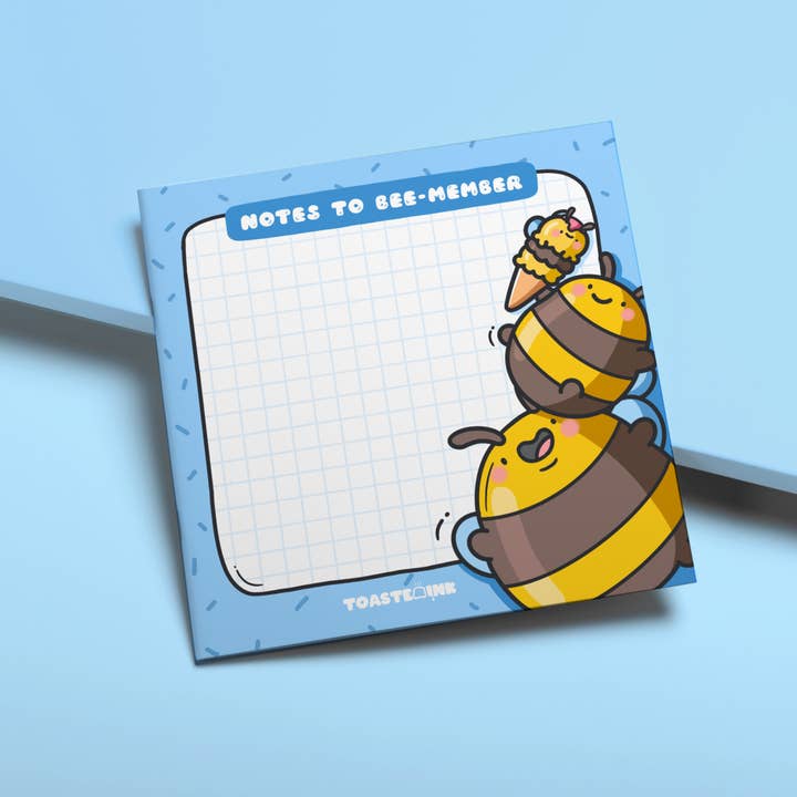 Toastedink - Wholesale Sticky Notes - Bumble Bee Sticky Notes | Cute Memo Pads & Stationery