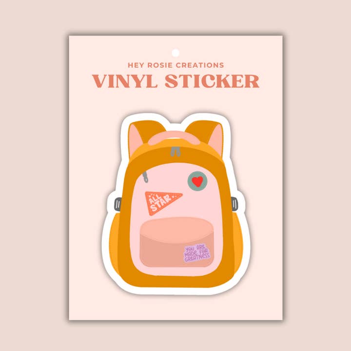 Adesivo per zaino per la vendita all'ingrosso da parte di Hey Rosie Creations
