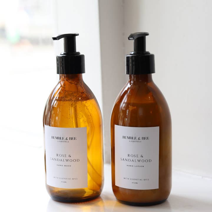 Bumble & Bee - Wholesale Hand Soap/Wash - Rose & Sandalwood Essential Oil Hand Wash OR Lotion