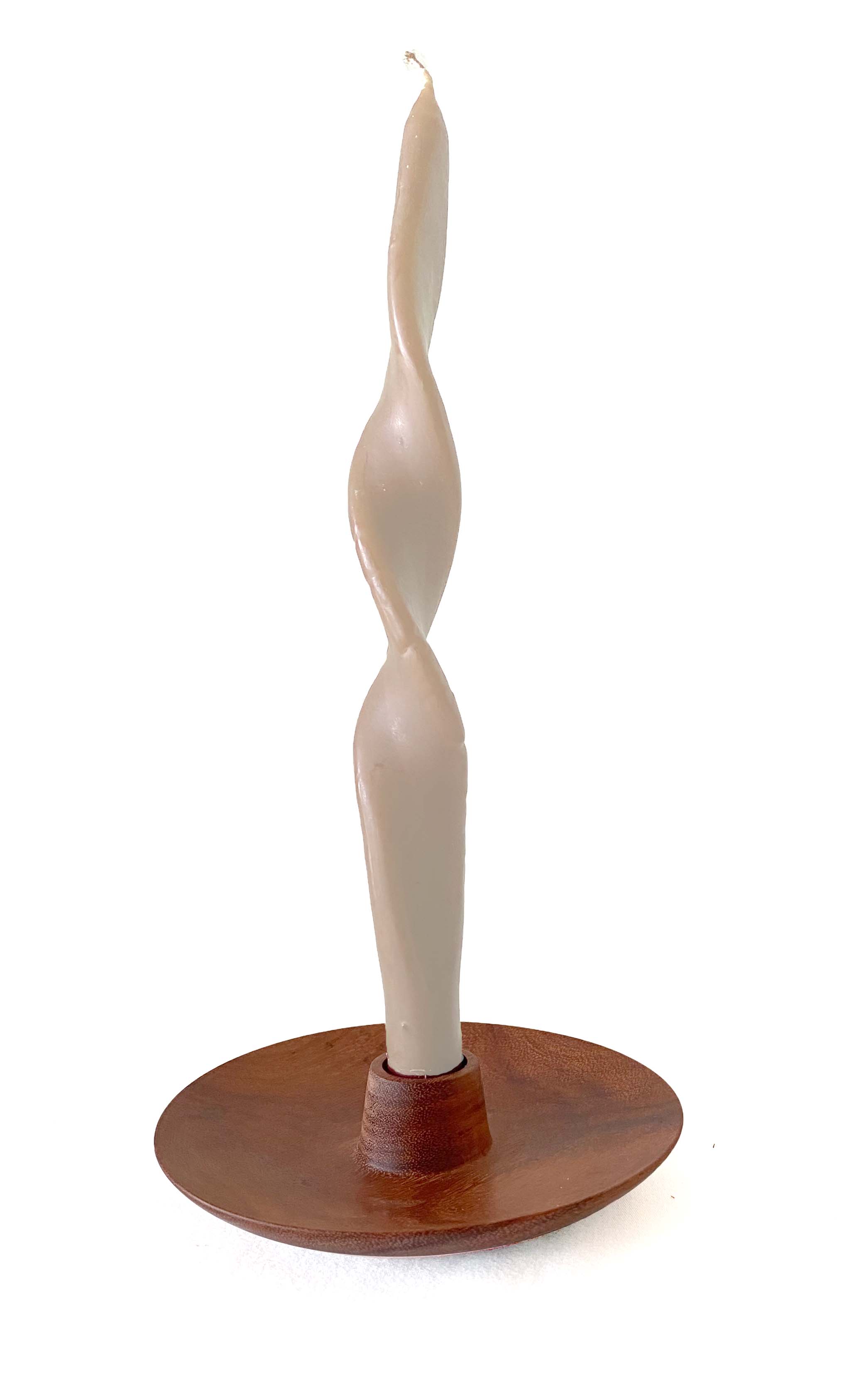 Itza Wood - Wholesale Candle Holder - Round Taper Plates0