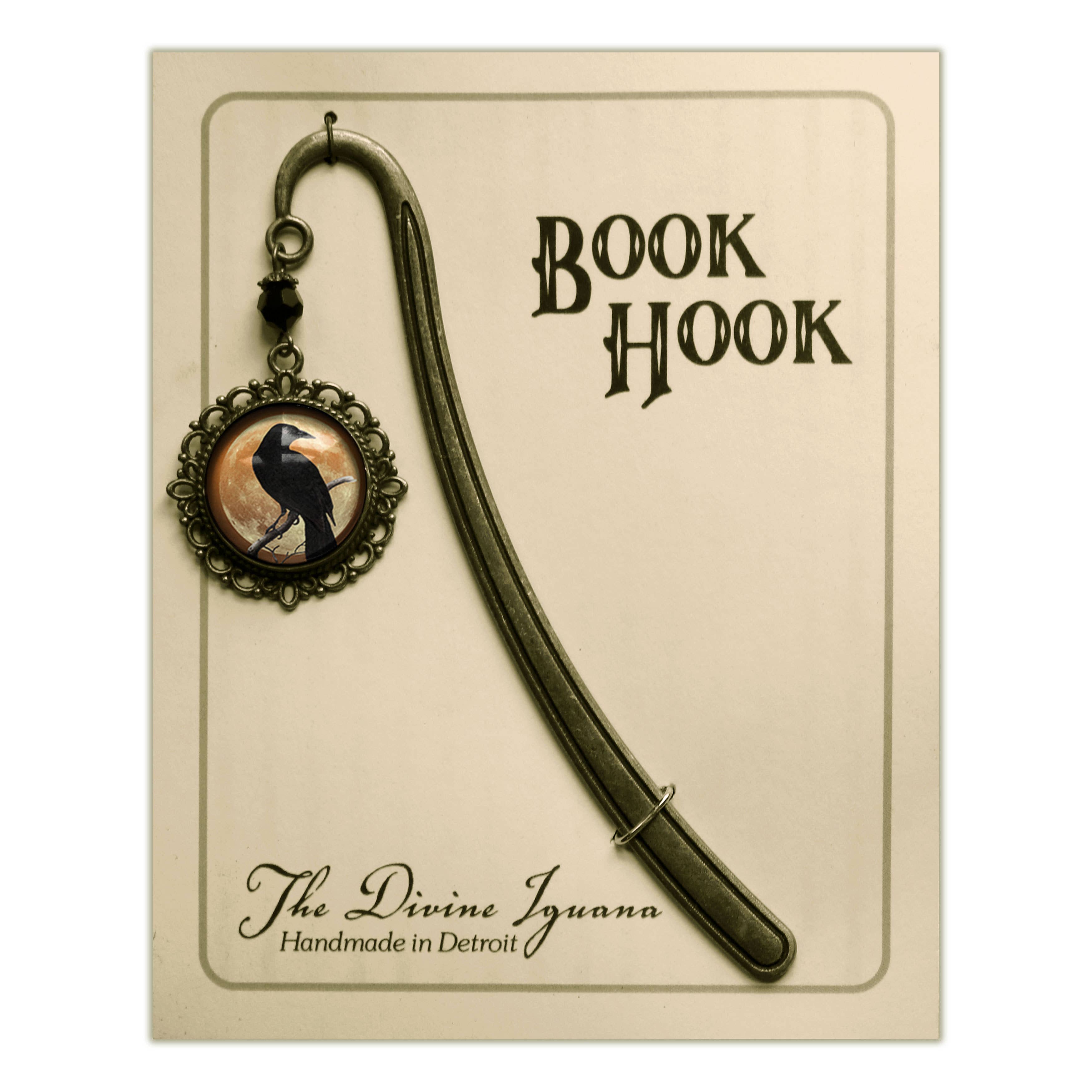 The Divine Iguana - Wholesale Bookmark - Orange Crow or Raven Goth Halloween Bronze Bookmark2