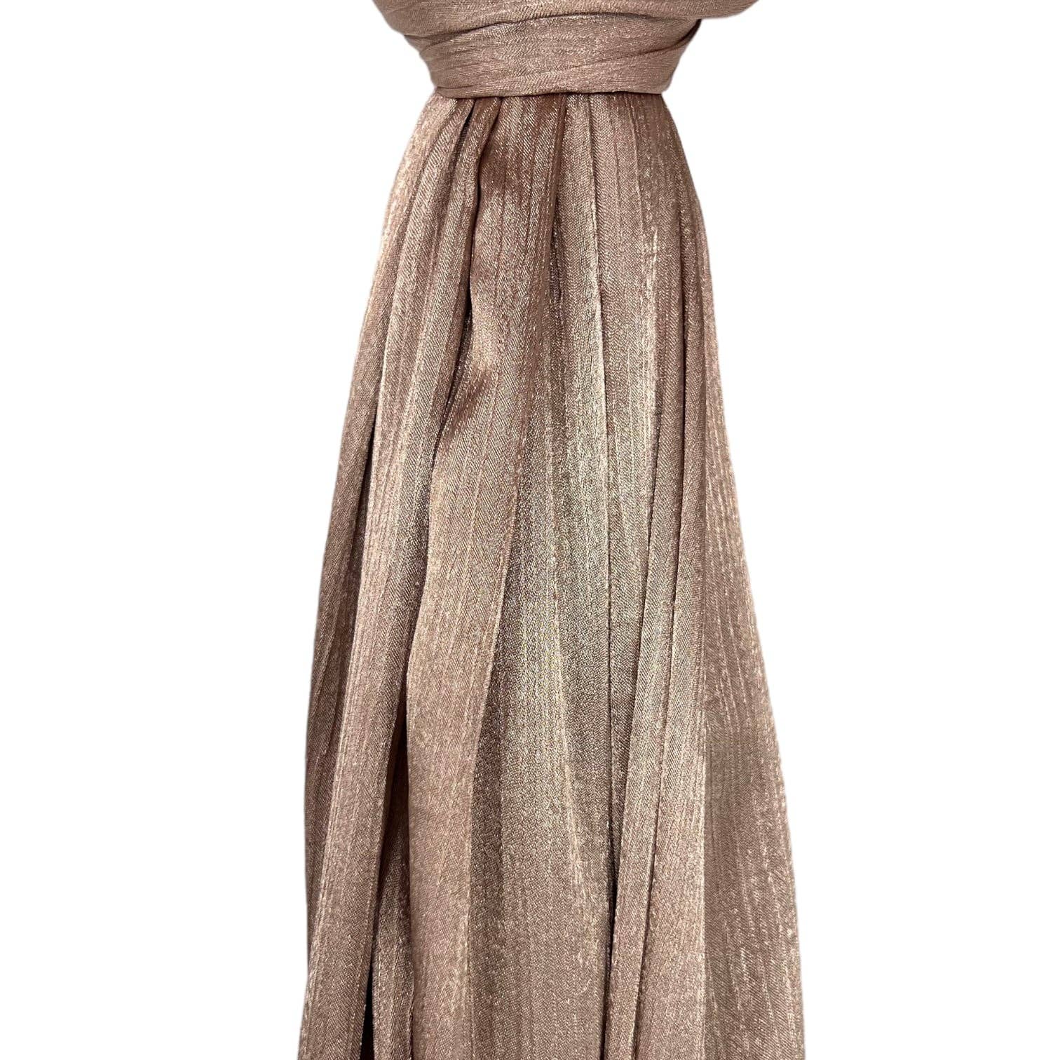 Lili Scarves (US Duty Free) - Vente Écharpe – femme - Foulard voile uni côtelé à éclat brillant8