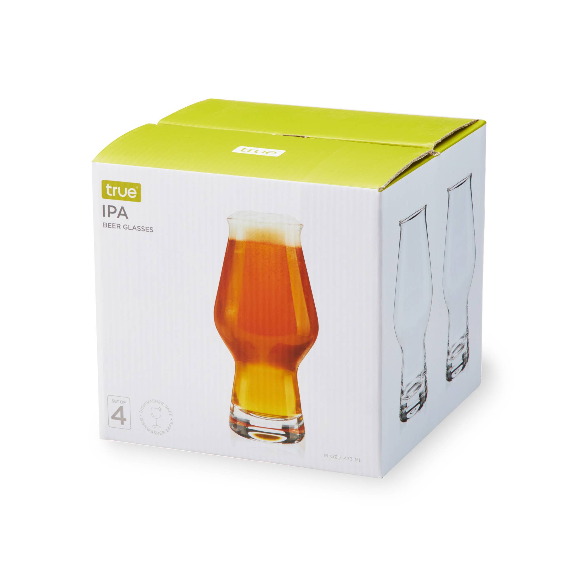 TRUE - Wholesale Beer Glass/Mug - Tapered Glass IPA Beer Glasses Set of 41