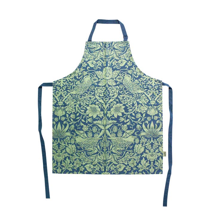 Recycled Cotton Apron William Morris Sage Green for wholesale by Half Moon Bay By Design