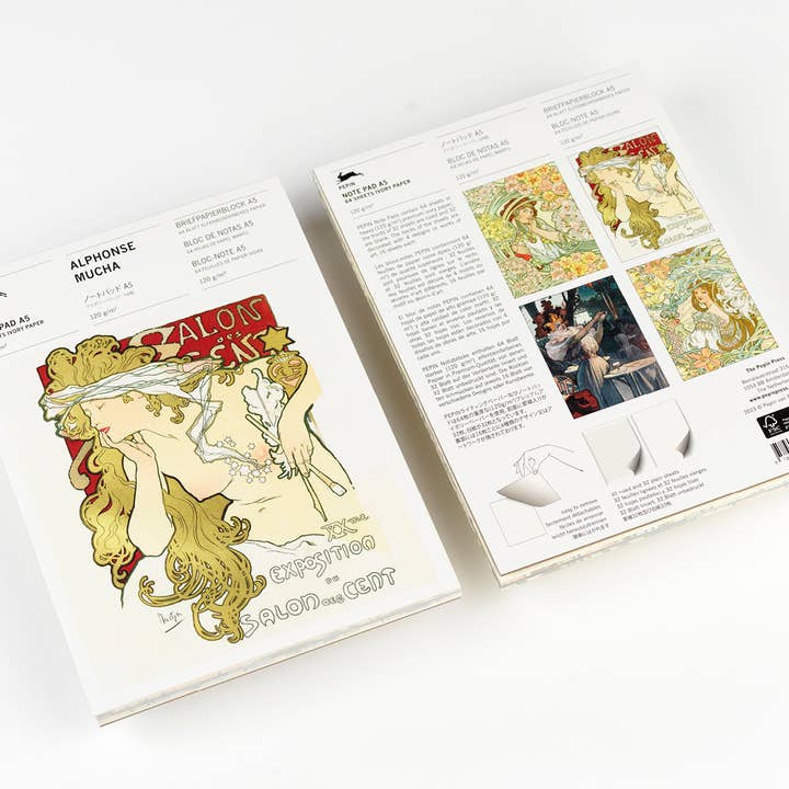 Alphonse Mucha A5 Note Pad & Writing Paper for wholesale by Pepin Press