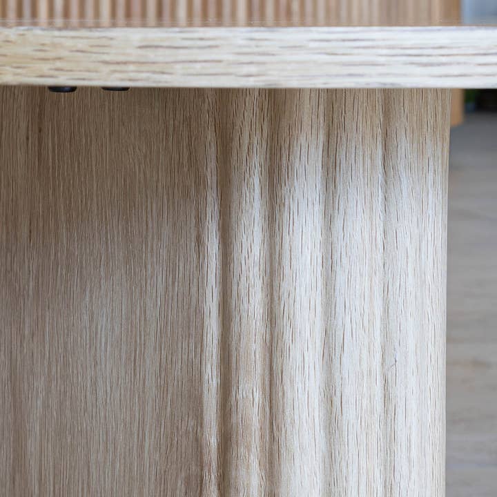 Now's Home - Wholesale Coffee Table - OVAL COFFEE TABLE NATURAL WOOD EFFECT 110X60X40CM QUITO3