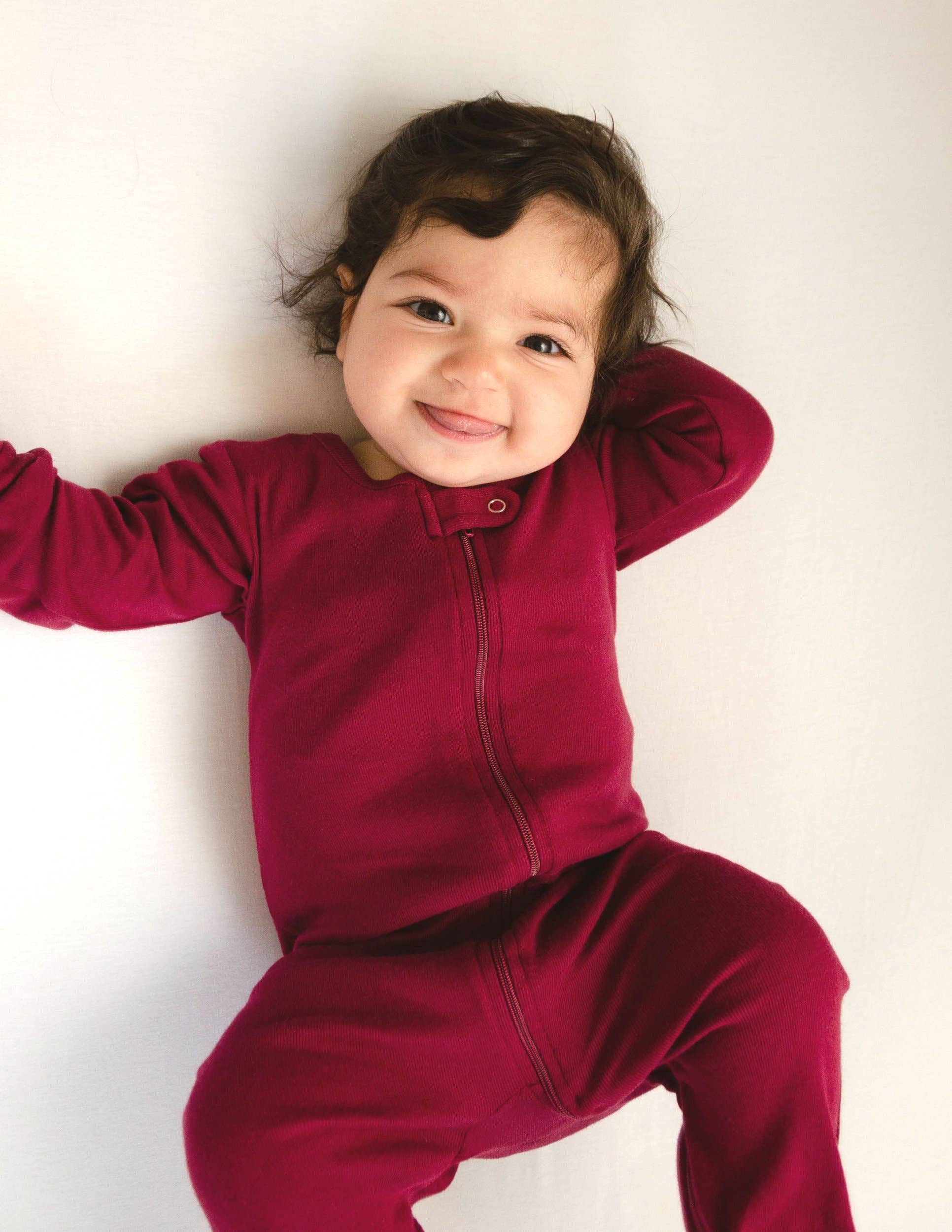 Leveret Pajamas – Fato de dormir – Bebé por atacado – Pijama de algodão com pés para crianças sólido13