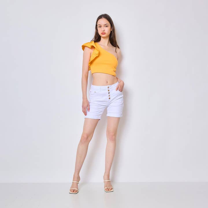 Korte Lola met gouden fantasieknopen voor wholesale door Place du jour