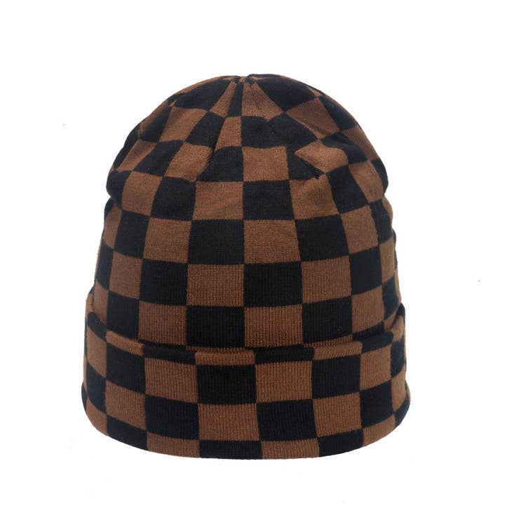 Comely Fashion - Wholesale Beanie - Women's - Checked Plaid Pattern Knitting Beanie Hat1