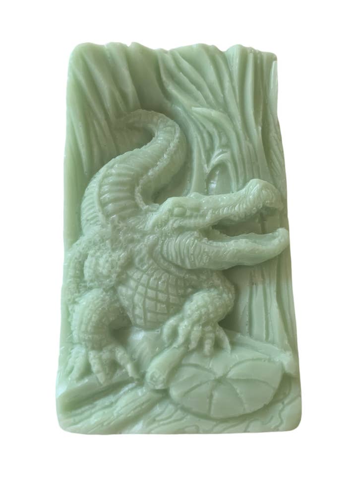 3D Alligator Bar of Soap for wholesale by Plunk Soap