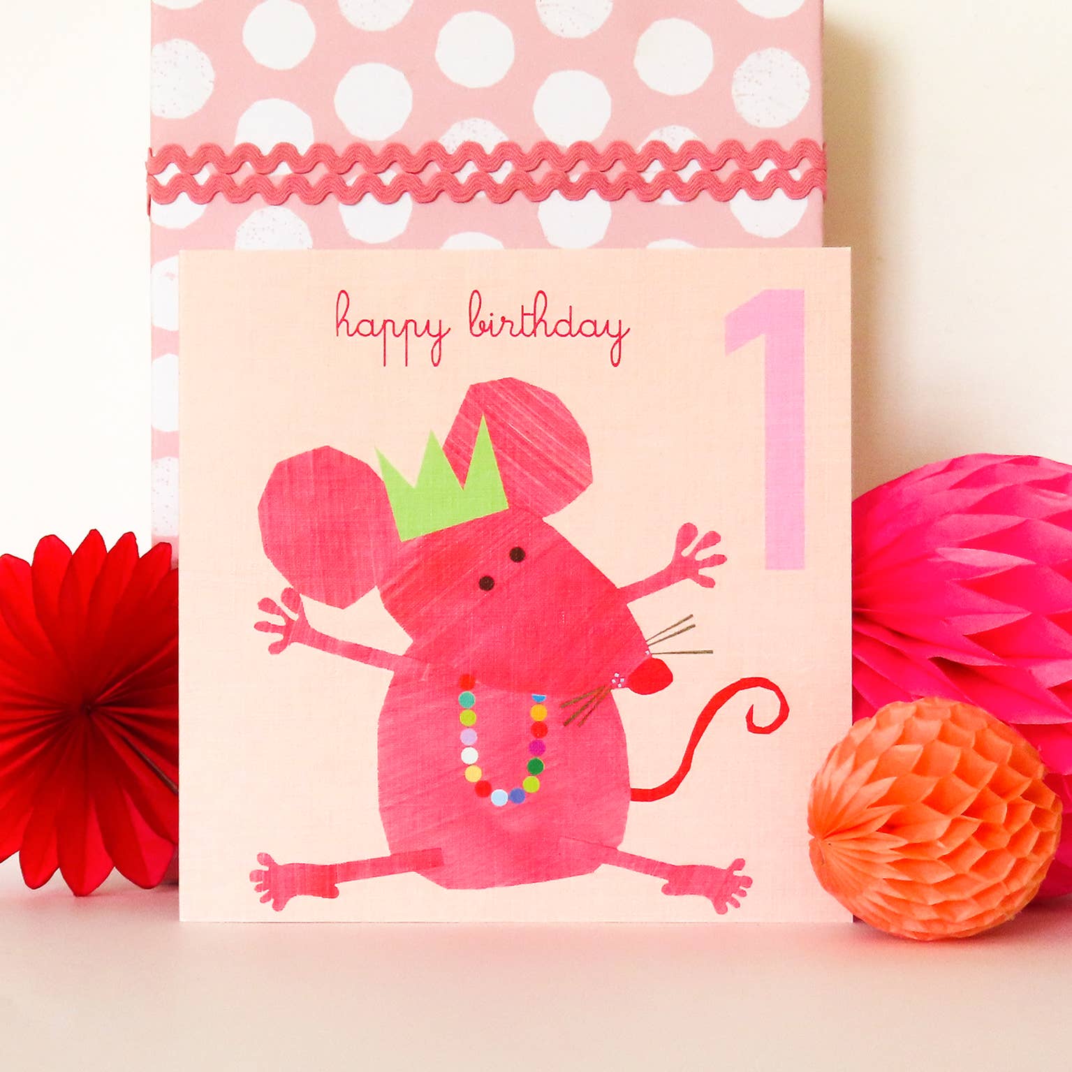 Kali Stileman Publishing - Wholesale Birthday Card - JA06 Mouse 1st Birthday Card3