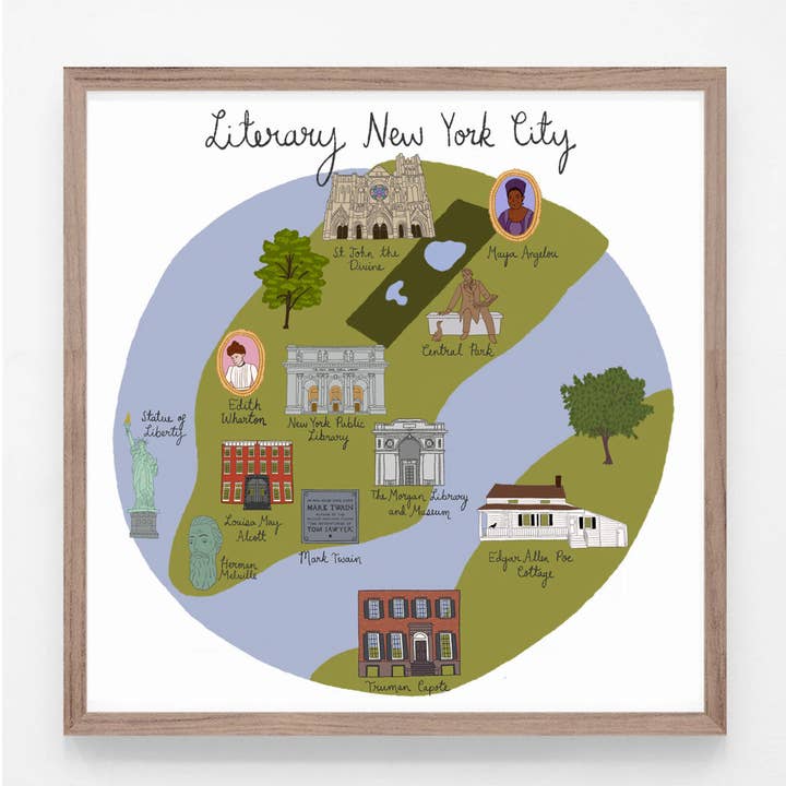 Literary NYC Print for wholesale by London Block by Block