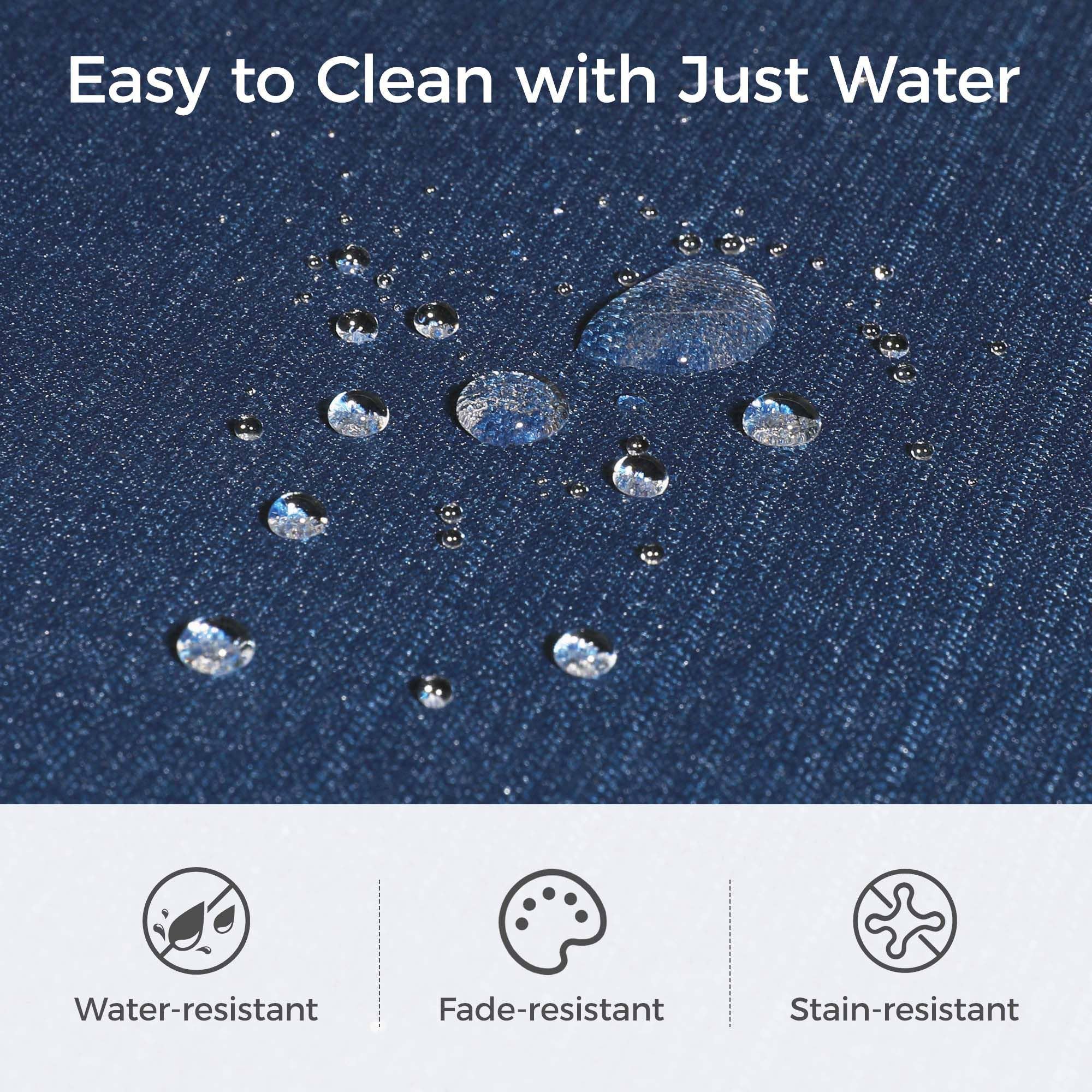 Blue 6 Pcs PE Rattan Outdoor Furniture with Table and Ottomans for wholesale on Faire5