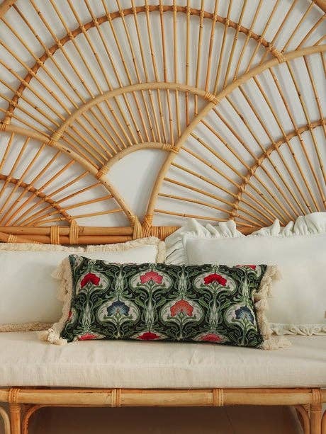 Bolster «Medusa verde» con frange per la vendita all'ingrosso da parte di Moi Mili