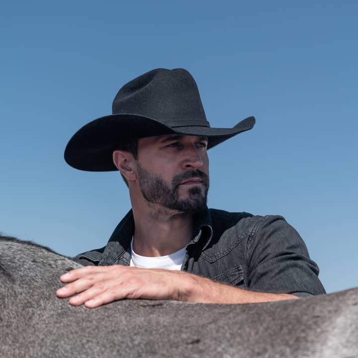 American Hat Makers - Wholesale Cowboy Hat - Unisex - 100% Wool Felt Western Cowboy Hat - Style Cattleman