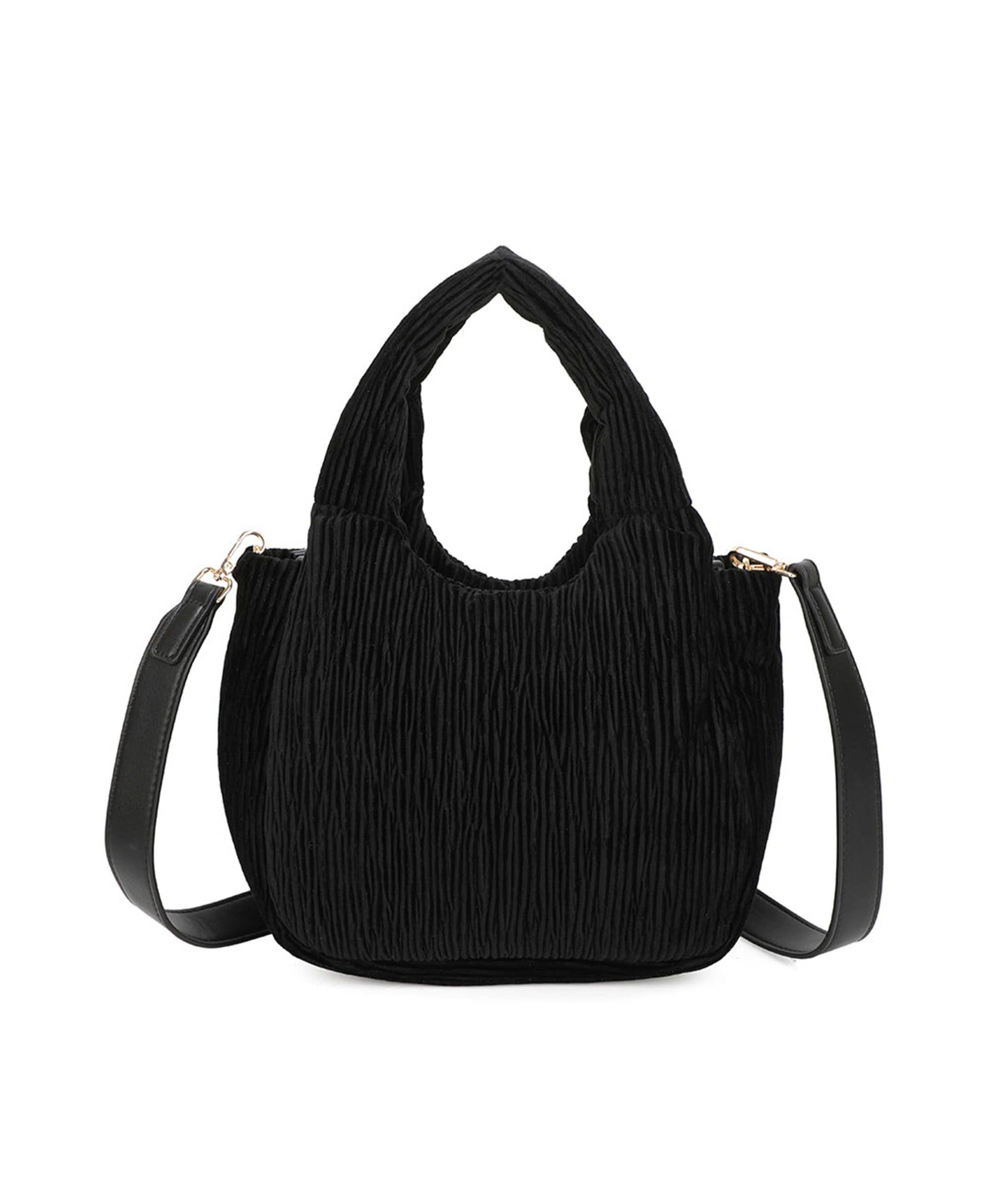 Ellas Trading - Venta al por mayor Bolso con correa - Mujer - Bolso de hombro tipo hobo acolchado de pana a la moda0