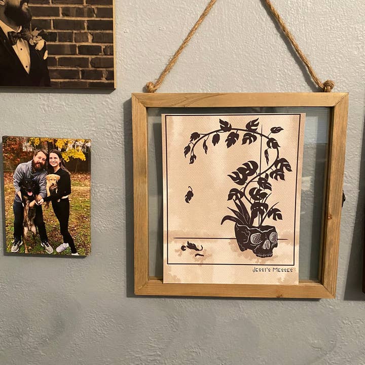 Jessi's Messes - Wholesale Art Print - Skull Planter Art Print