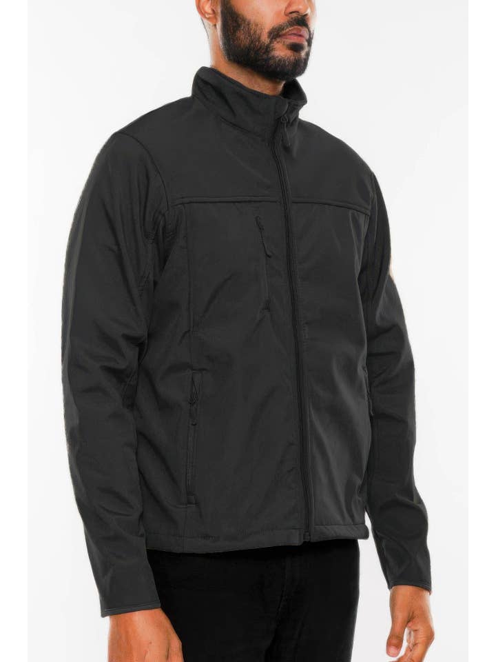 CC Wholesale Clothing - Wholesale Jacket – Men's - Mens Solid Soft Shell Storm Tech Jacket Coat1