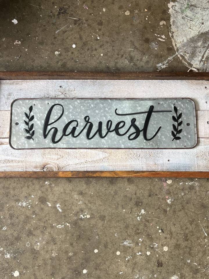 Harvest Metal Sign for wholesale by Rae Ray's Decor & More