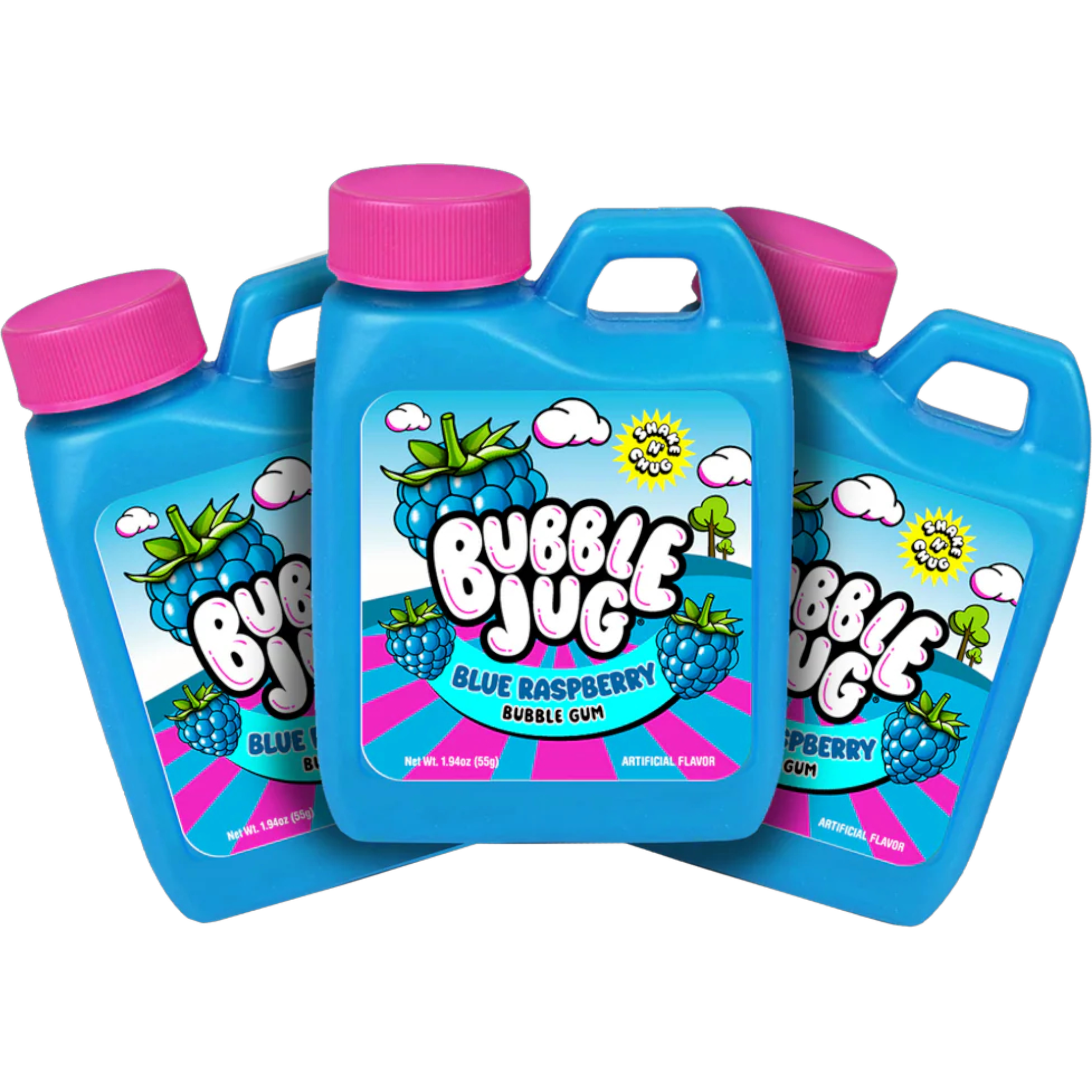 Cow Crack Wholesale - Vente Chewing-gums - Chewing-gum à bulles saveur framboise bleue Bubble Jug1
