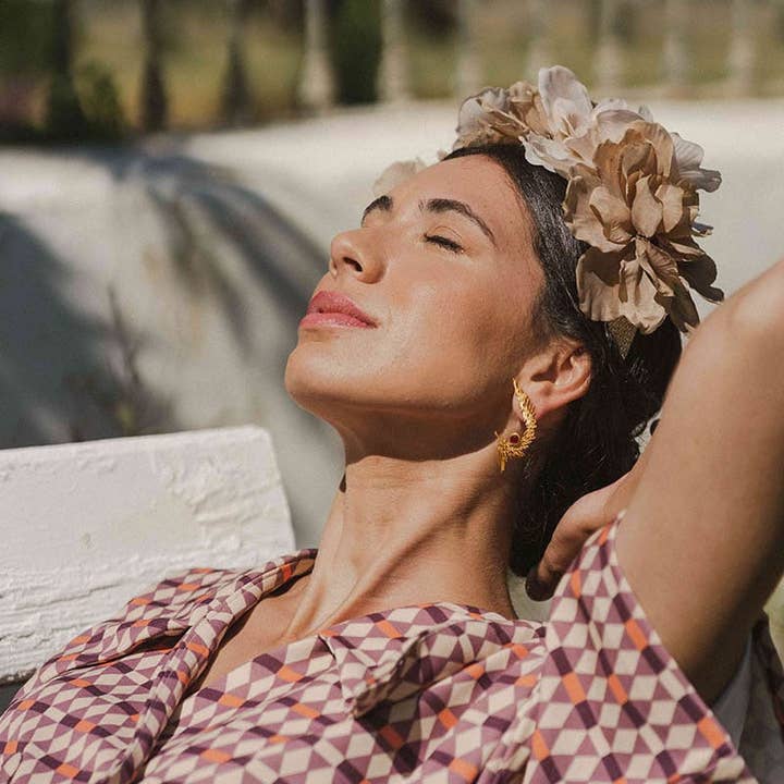 ACUS - Wholesale Dangle Earrings - Nunchi Ruby Earrings1