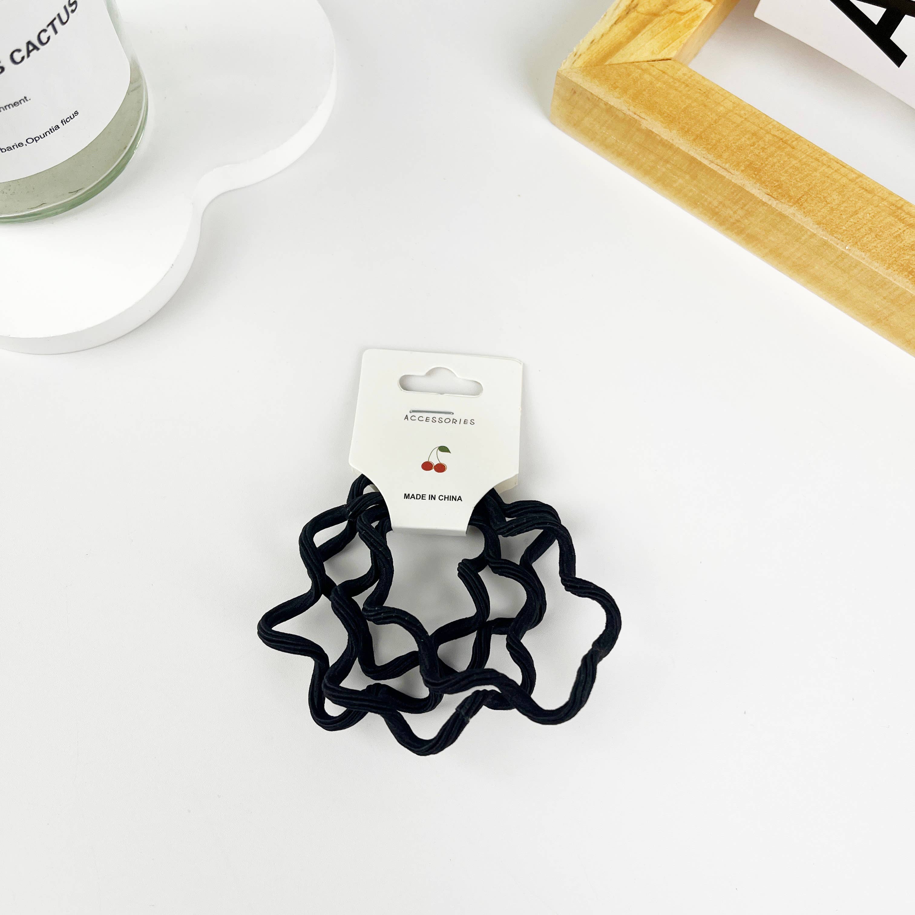 mildstyles - Wholesale Hair Tie - 4 pack of candy-colored high elastic wavy hair ties0