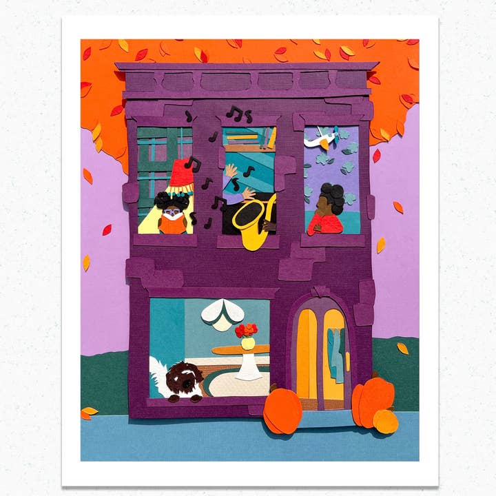 Fine Art Print: Fall Jazz! for wholesale by Paper for the People