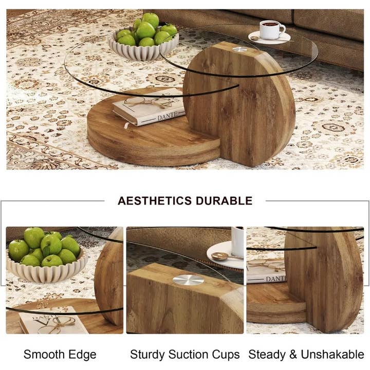 BlakOutlet - Wholesale Coffee Table - Modern Round Tempered Glass Coffee Tables