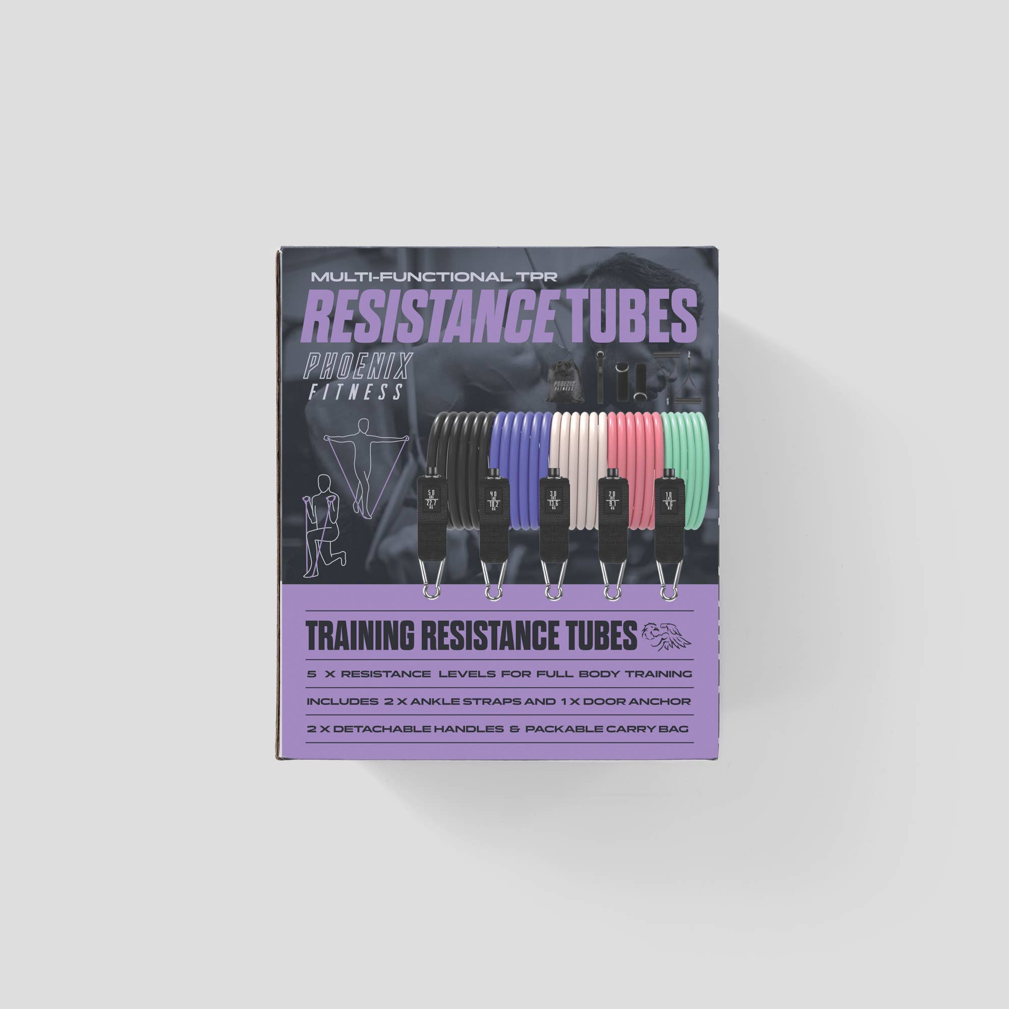 Phoenix Fitness - Wholesale Fitness Equipment - Phoenix Fitness Multi-Function TPR Resistance Tubes8