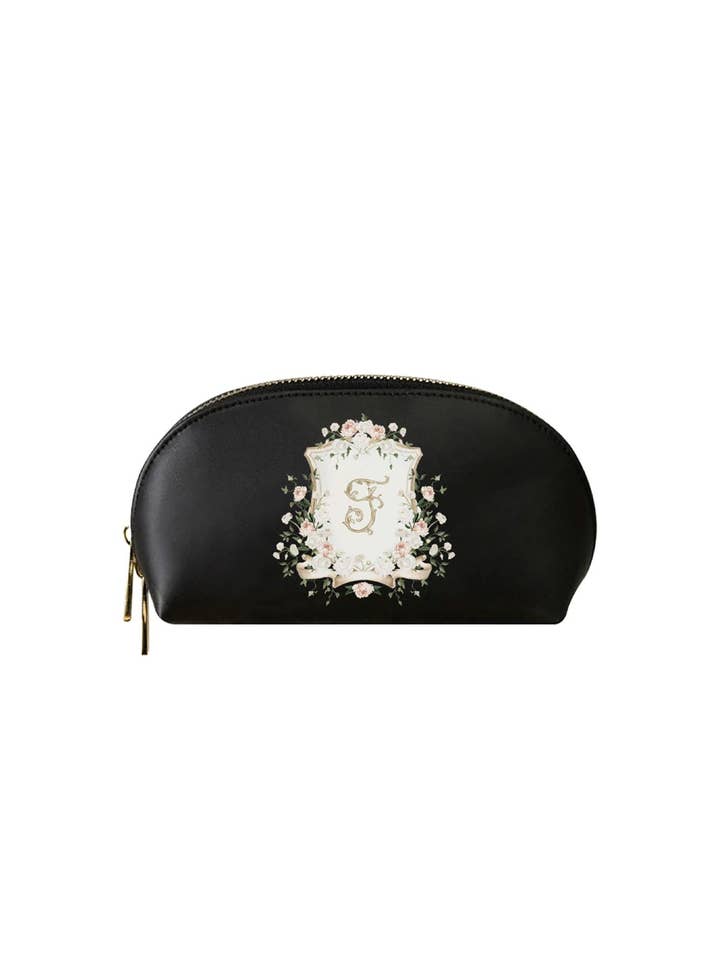 Neceser de Maquillaje Negro Blush Crest | Nupcial por Emily Mayne Studio x ALEPEL para venta al por mayor de ALEPEL